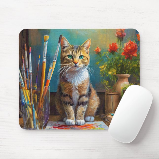 Die künstlerische Katze Mousepad (Mit Mouse)