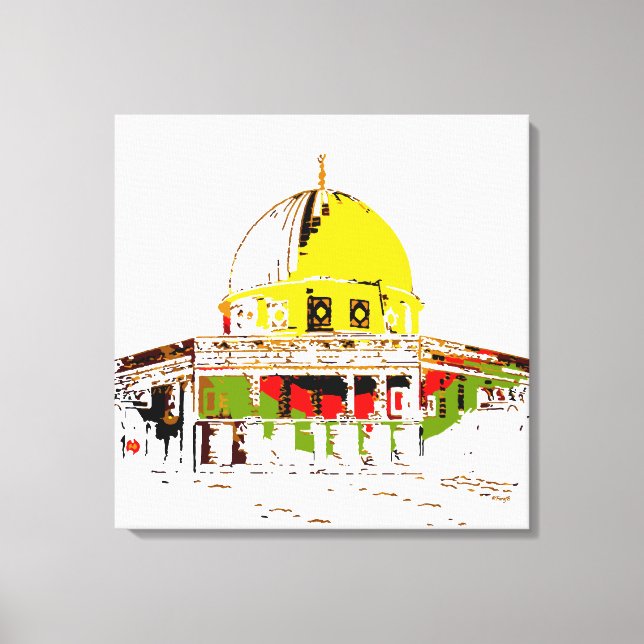 Die Kuppel des Felsens: Ein Symbol des Friedens Leinwanddruck (Vorderseite)