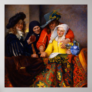 Die Kupplerin von Johannes Vermeer  Poster