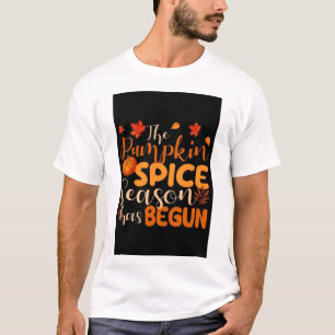 Die Kürbiskräuter-Saison hat begonnen Herbst-Typog T-Shirt