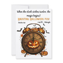 Die Kürbisuhr-Halloween-Party-Einladung