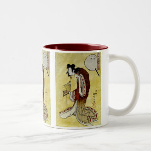 Die Kurtisane Manju-dayu Zweifarbige Tasse