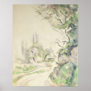 Die kurvenreiche Straße, c.1900-06 (w/c auf Poster