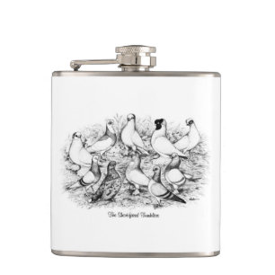 Die Kurzen Tumbler-Tauben Flachmann