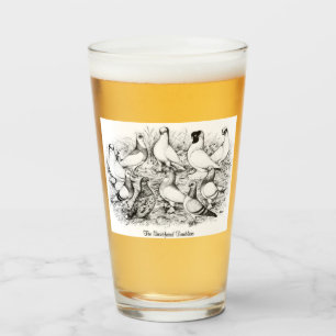 Die Kurzen Tumbler-Tauben Glas