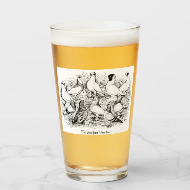 Die Kurzen Tumbler-Tauben Glas (Vorne (Gefüllt))