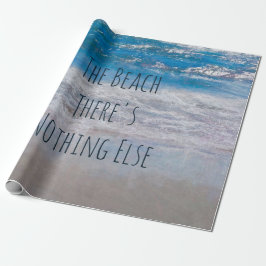 Die Küste des blauen weißen tropischen Ozeans Geschenkpapier