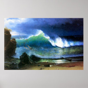 Die Küste des Türkismeeres durch Bierstadt Poster