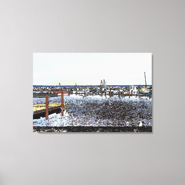 Die Küste, Marseillan Süd-Frankreich Leinwanddruck (Vorderseite)