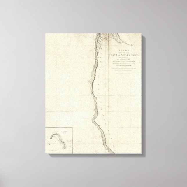 Die Küste Nordwestamerikas Leinwanddruck (Vorderseite)