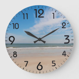 Die Küste von Jacksonville Beach, Florida Große Wanduhr