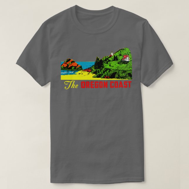 Die Küste von Oregon Vintag T-Shirt (Design vorne)