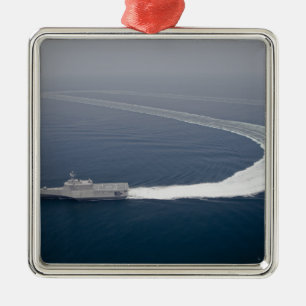Die Küstenkampfschiff Unabhängigkeit 4 Silbernes Ornament