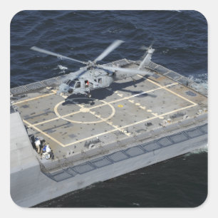 Die Küstenkampfschiff USS-Freiheit Quadratischer Aufkleber