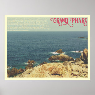 Die Küstenlinie des Grand Phare Strandes Jijel, Al Poster