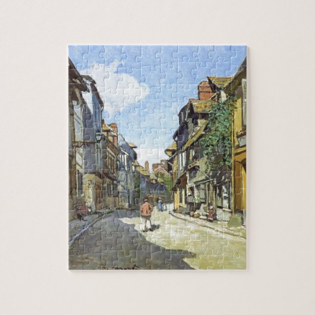 Die La-Rue Bavolle bei Honfleur durch Claude Monet Puzzle (Vertikal)