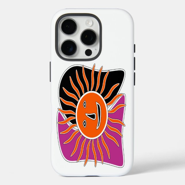 Die lächelnde Sonne gegenüber Case-Mate iPhone Fal Hülle (Rückseite)