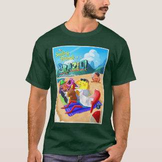Die lächelnden Freunde gehen nach Brasilien Retro T-Shirt