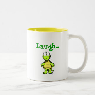 Die Lachen-Tasse Zweifarbige Tasse