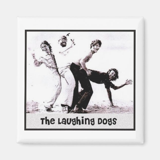 Die lachenden Hunde Retro-Magnet Magnet (Vorne)
