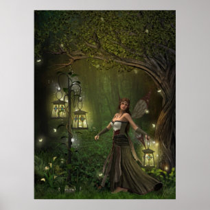 Die Lady der Laternen Print Poster