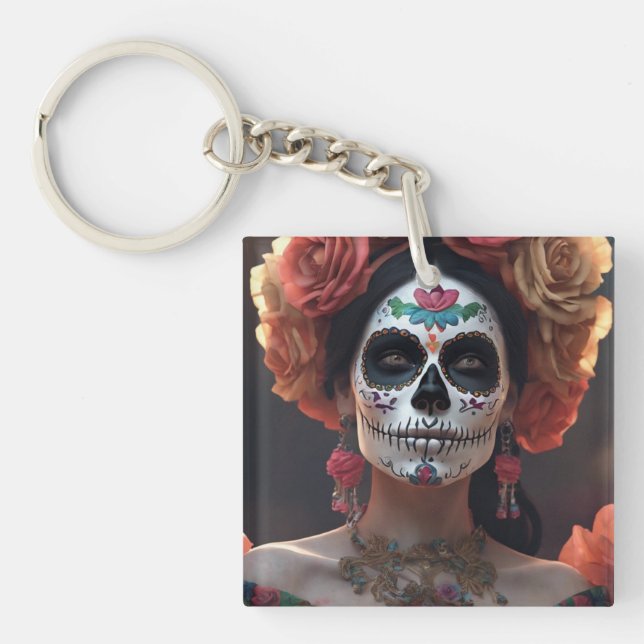 Die Lady der Toten Schlüsselanhänger (Vorderseite)