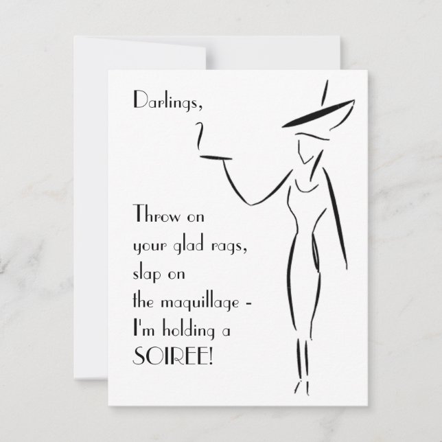 Die Lady im Big Hat #1 Einladung (Vorderseite)