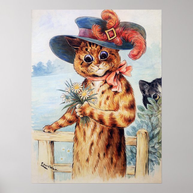 Die Lady Katze, Louis Wain Poster (Vorne)