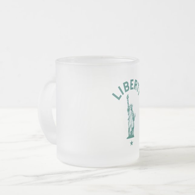 Die Lady Liberty Mattglastasse (Vorderseite Links)
