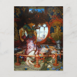 Die Lady of Shalott von Pre-Raphaelite William Hun Postkarte