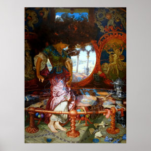 Die Lady of Shalott von William Hunt aus der Zeit Poster