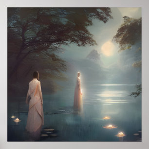 Die Lady of the Lake Digital Art Poster
