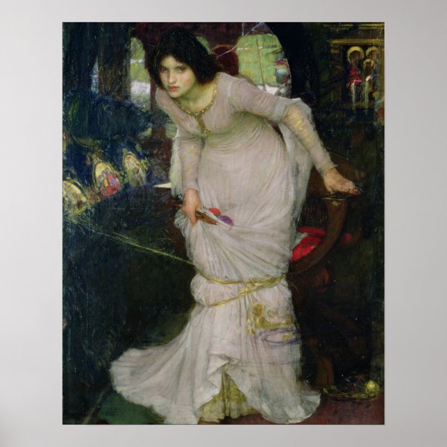 Die Lady von Shallot von John Waterhouse Poster (Vorne)