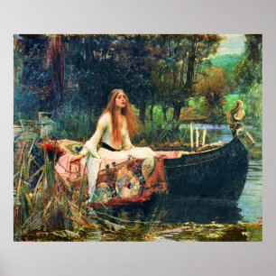 Die Lady von Shalott von John William Waterhouse Poster