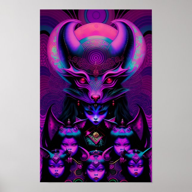 Die Lair der New Bat Girls Goth Halloween Poster (Vorne)