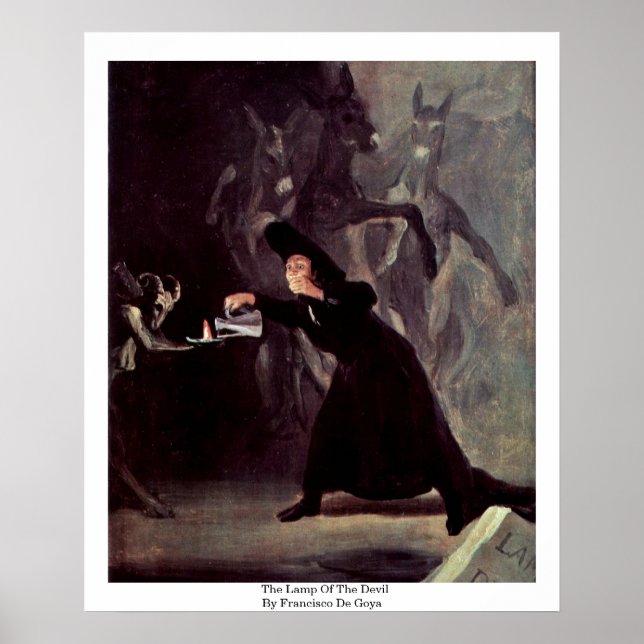 Die Lampe des Teufels von Francisco de Goya Poster (Vorne)