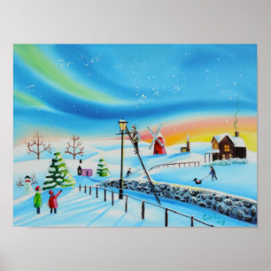 Die Lamplighter-Winterlandschaft Gordon Bruce Poster