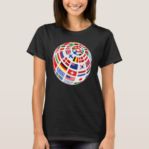 Die Länder der Welt unter den Flaggen der Welt T-Shirt