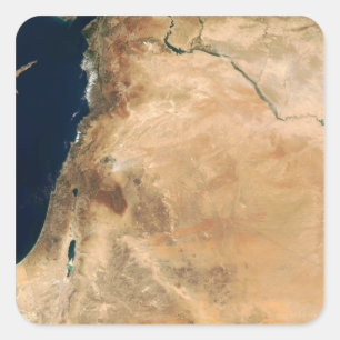 Die Länder von Israel entlang dem Ostufer Quadratischer Aufkleber