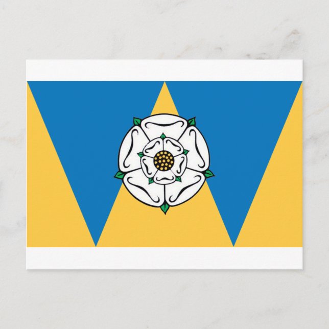 Die Landkreis-Flagge von West Yorkshire Postkarte (Vorderseite)