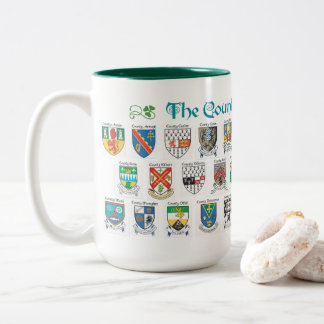 Die Landkreise von Irland-Tasse Zweifarbige Tasse