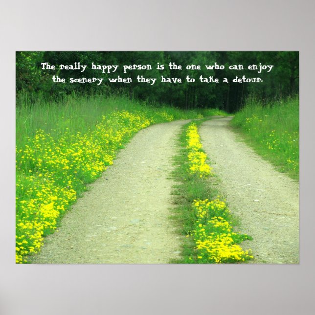 Die Landschaft auf der Ferne Poster (Vorne)