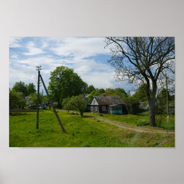 Die Landschaft des Landschaftsbildes von Belarus Poster (Vorne)