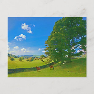 Die Landschaft mit Viehbeständen Postkarte