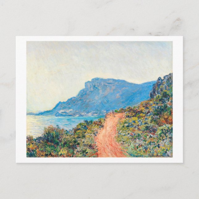 Die Landschaft von Corniche von Claude Monet Postkarte (Vorderseite)
