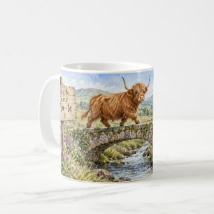 Die landschaftliche Moo-te-Hochlandkuh Kaffeetasse