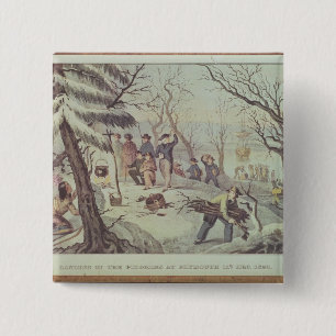 Die Landung der Pilger bei Plymouth Button