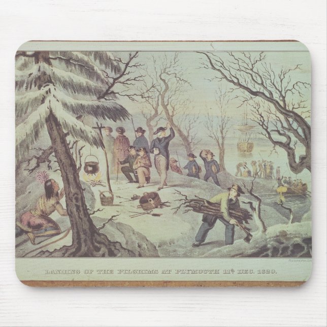 Die Landung der Pilger bei Plymouth Mousepad (Vorne)
