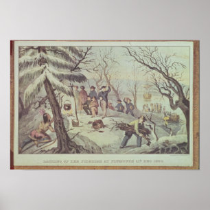 Die Landung der Pilger in Plymouth Poster