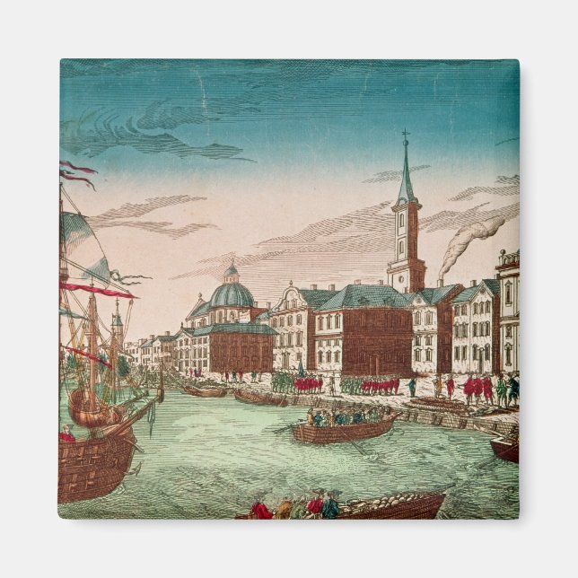 Die Landung englischer Truppen in New York Magnet (Vorne)